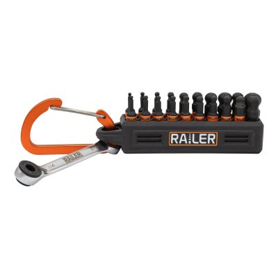 1″ SAE + MM Ball Hex 20pc Mega Bitrail + Bit Ratchet